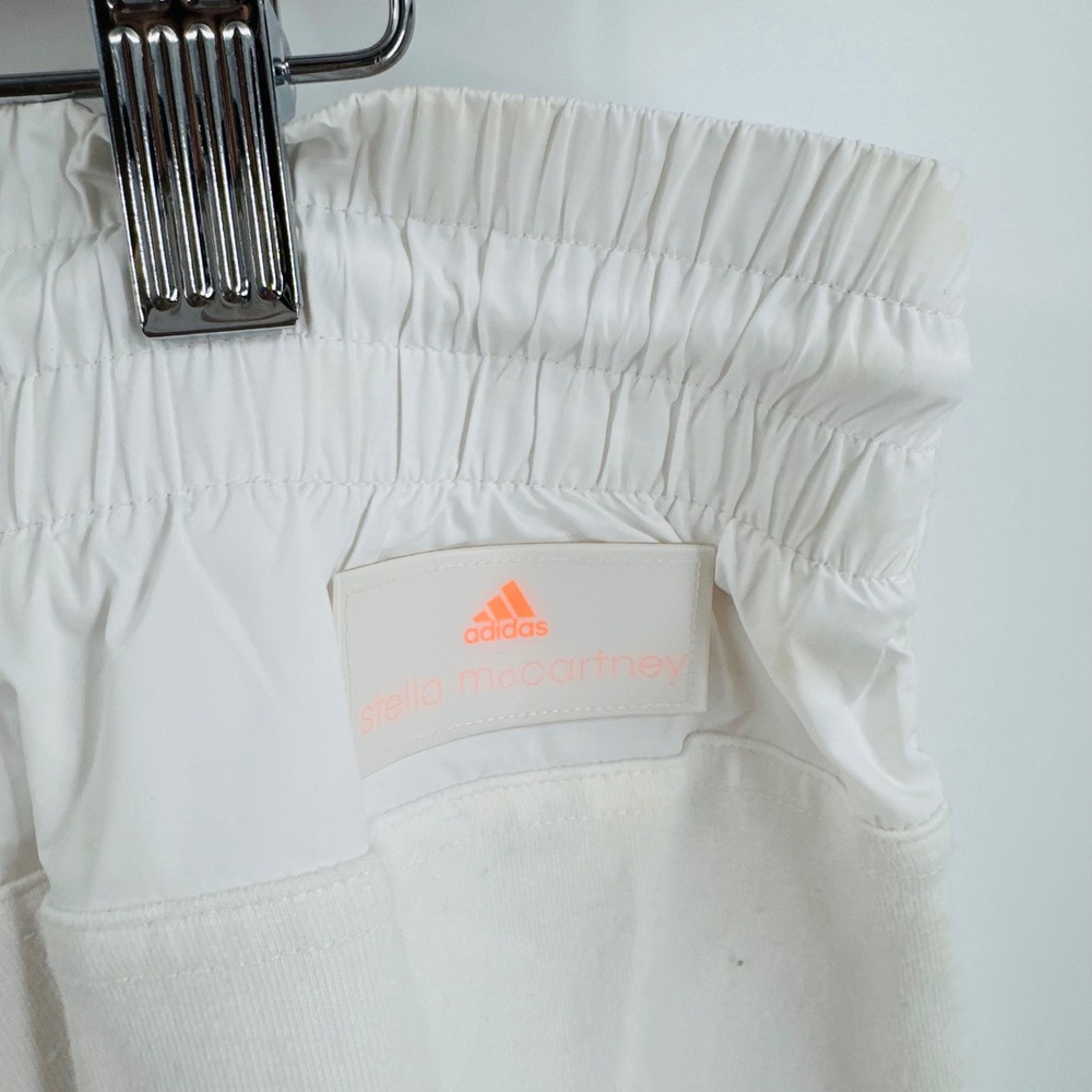 Adidas Stella McCartney White Jogger Pants Tapered Zip Cuff Size 44 Activewear - Picture 4 of 8